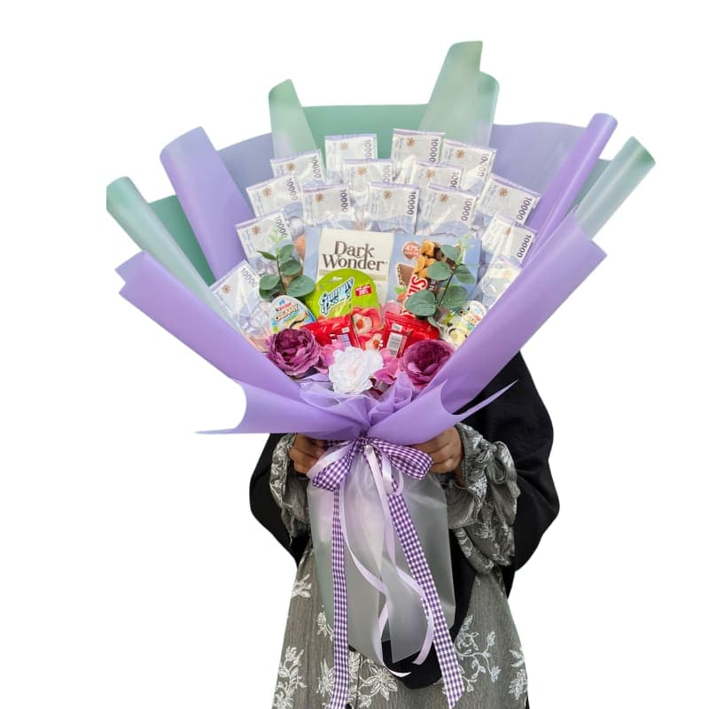 Lilac Charm Money Bouquet