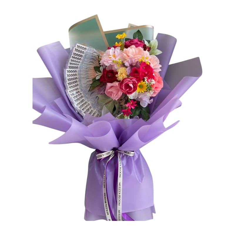 Blooming Sunset Money Bouquet